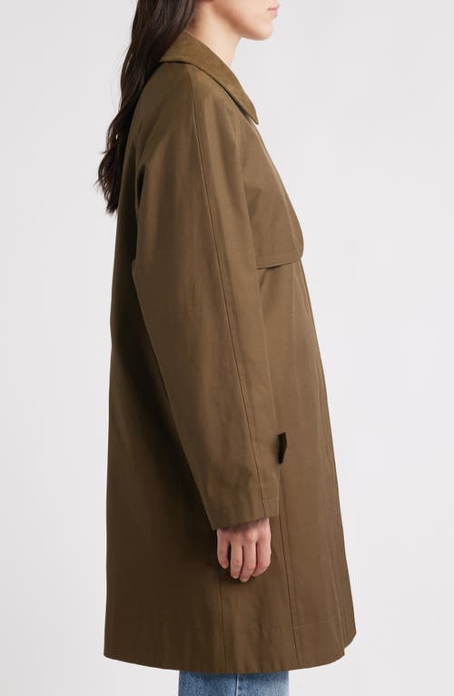 Sam Edelman Corduroy Collar Raincoat