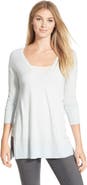 Halogen® Side Slit V-Neck Tunic Sweater