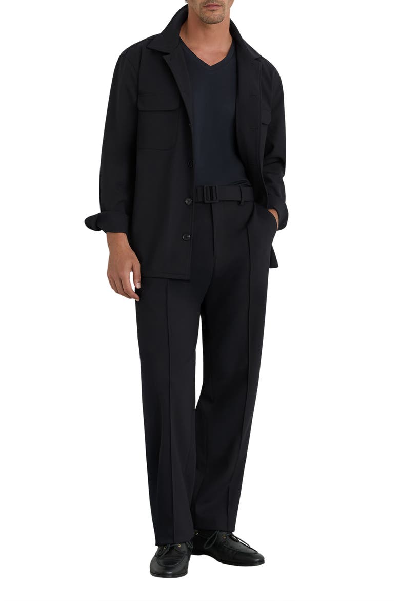 Peshi Belted Trousers, Alternate, color, NAVY