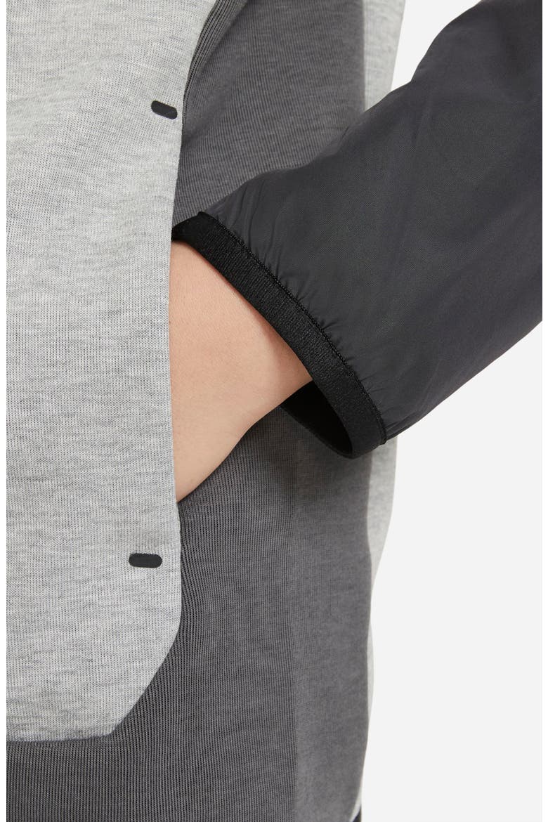 Sportswear Kids' Tech Fleece Zip Hoodie, Alternate, color, DK GREY HEATHER/IRON GREY