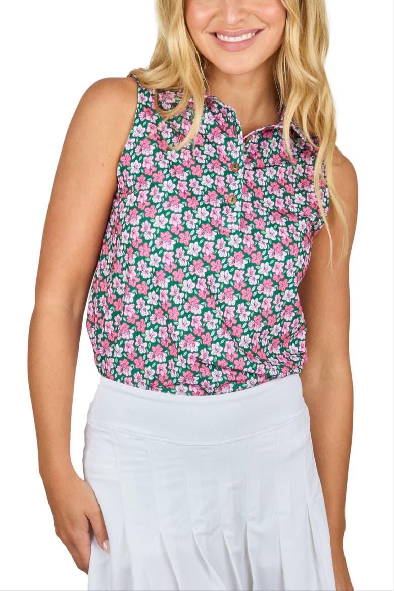 The Azaleas - Ladies Sleeveless Golf Polo, Main, color, Pink