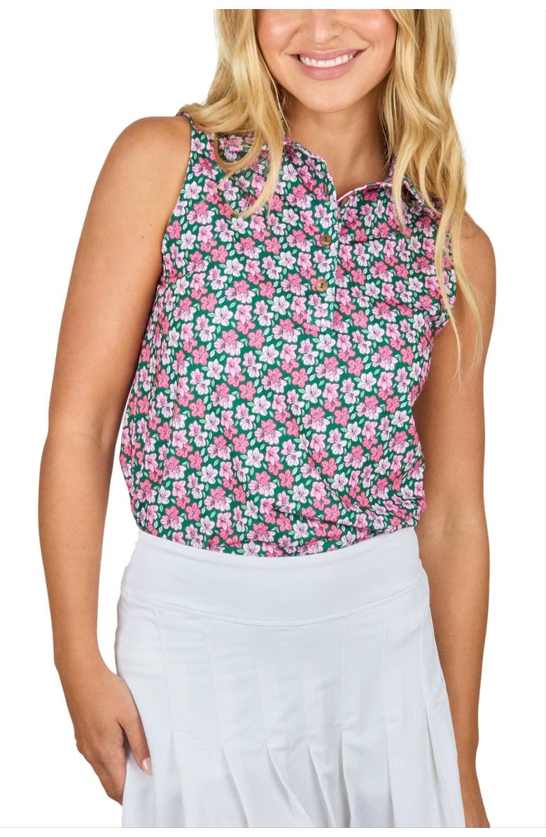 Kenny Flowers The Azaleas - Ladies Sleeveless Golf Polo, Main, color, Pink