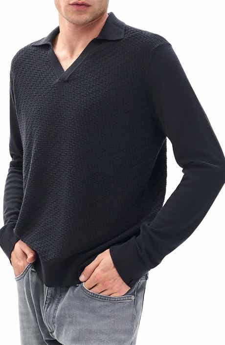 Charles Wool Johnny Collar Polo Sweater