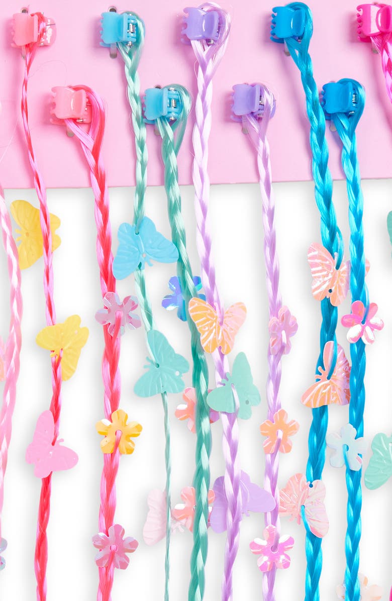 Capelli New York Kids' Assorted 12-Pack Braided Faux Hair Extensions, Alternate, color, 