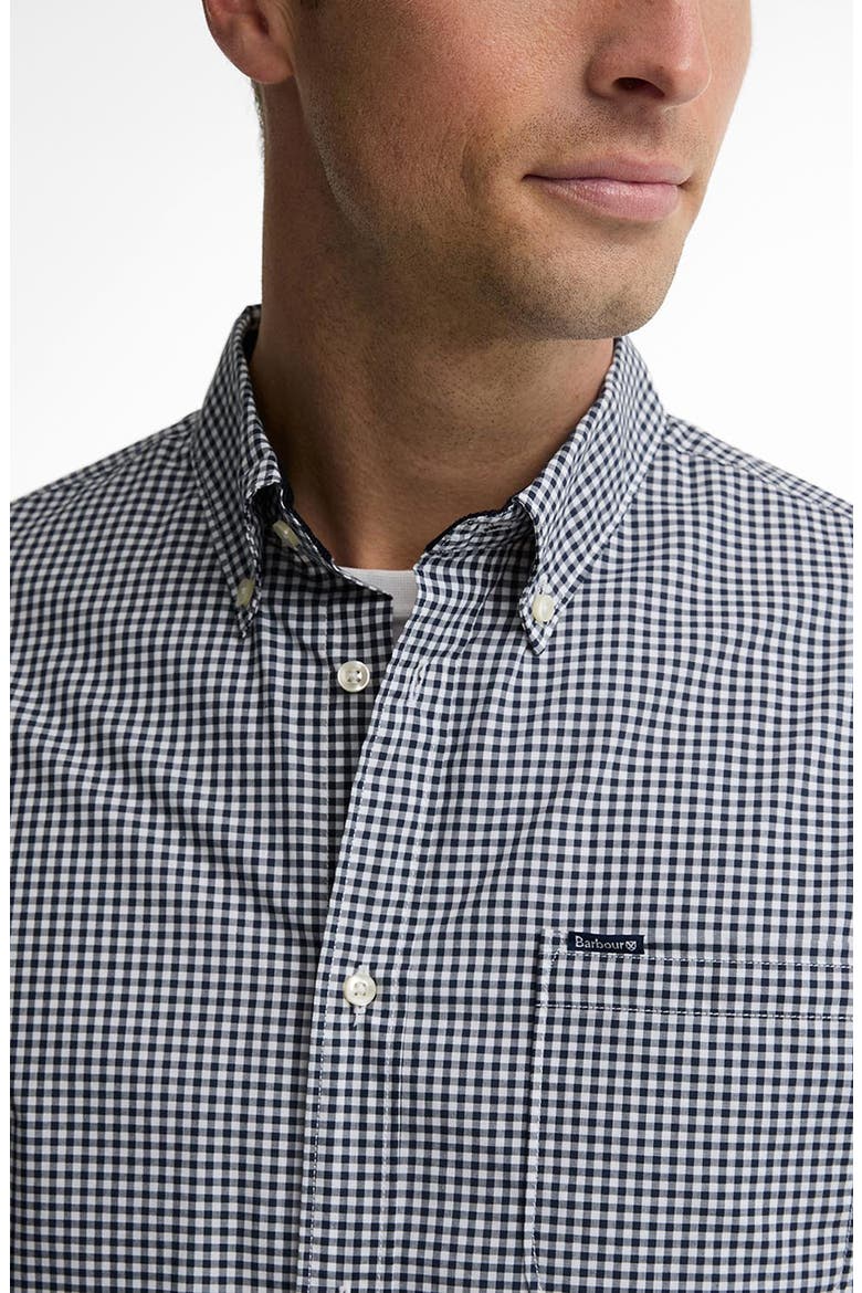 Harbourwall Tailored Gingham Button-Down Shirt, Alternate, color, NAVY