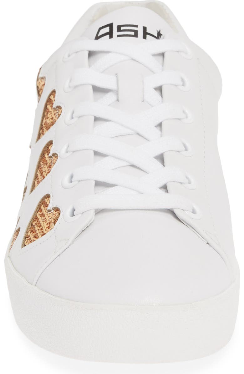 Ash Nikita Sequin Heart Sneaker, Alternate, color,