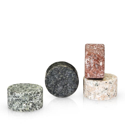 Viski Glacier Rocks Multi-color Granite Stones Set Of 4 In Assorted