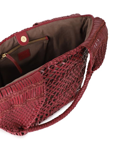 Rafé New York Rafe New York Margarita Woven Tote In Burgundy