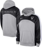 Nike Men's Nike Silver/Black Brooklyn Nets Authentic Starting Five Force Performance Pullover Hoodie