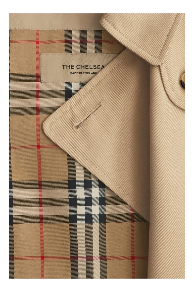 Short Chelsea Heritage Trench Coat, Alternate, color, Honey beige