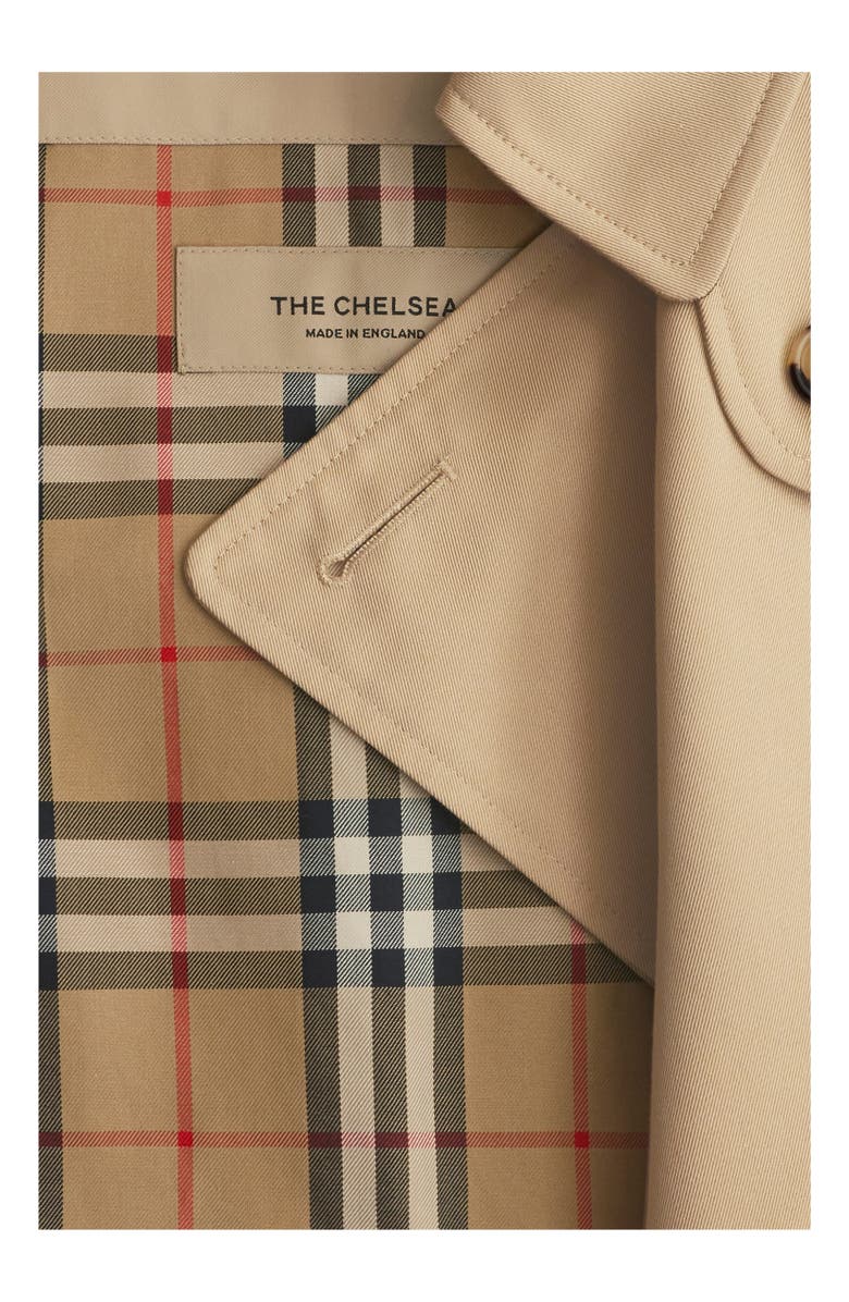 Burberry Short Chelsea Heritage Trench Coat, Alternate, color, Honey Beige