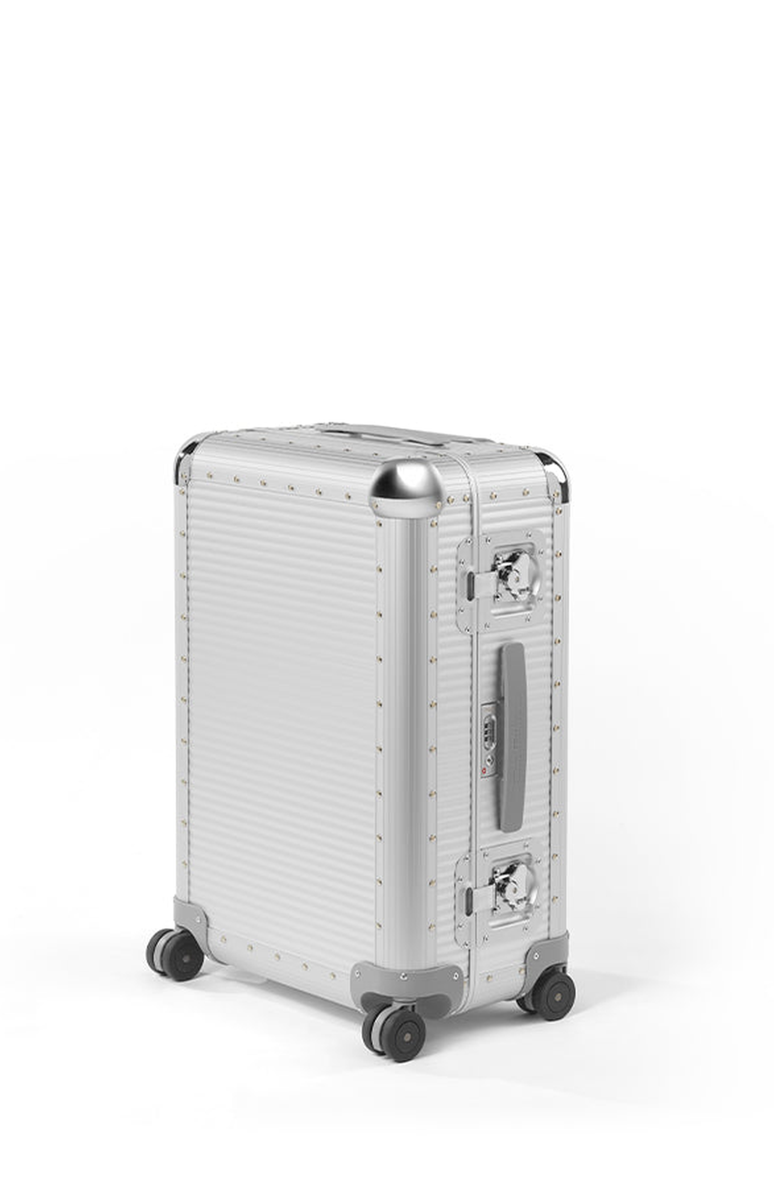 FPM - Fabbrica Pelletterie Milano - US Bank S Spinner 68 Suitcase, Main, color, Moonlight Silver