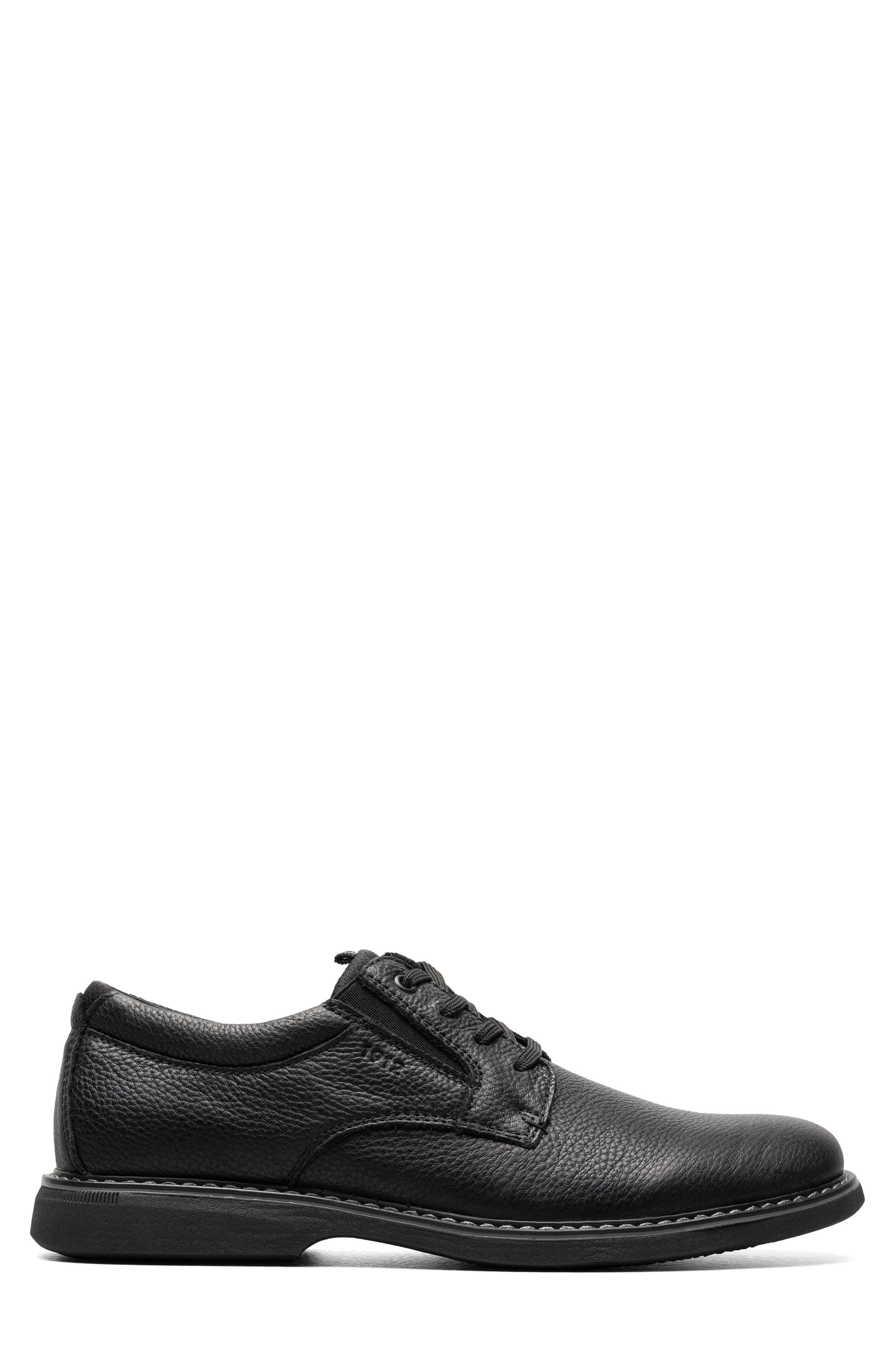 NUNN BUSH Otto Plain Toe Derby - Wide Width Available, Alternate, color, Black Tumble