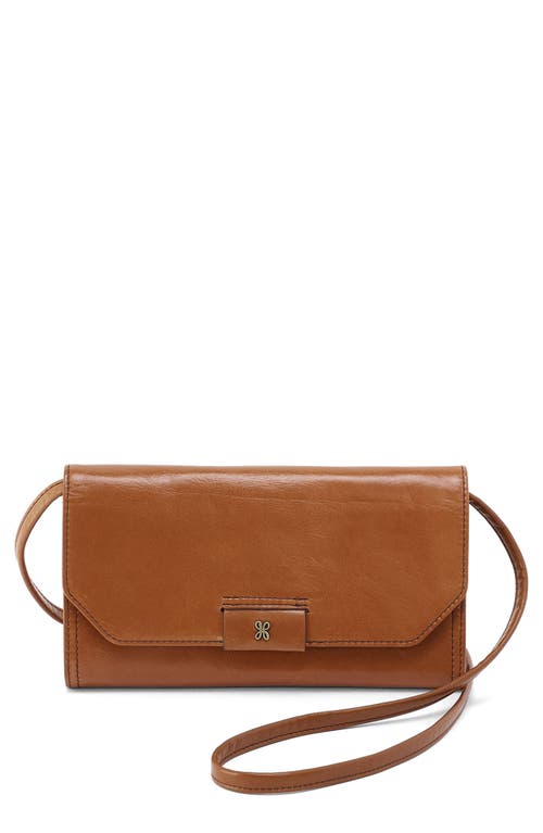 Hobo Romy Leather Wallet Crossbody In Truffle