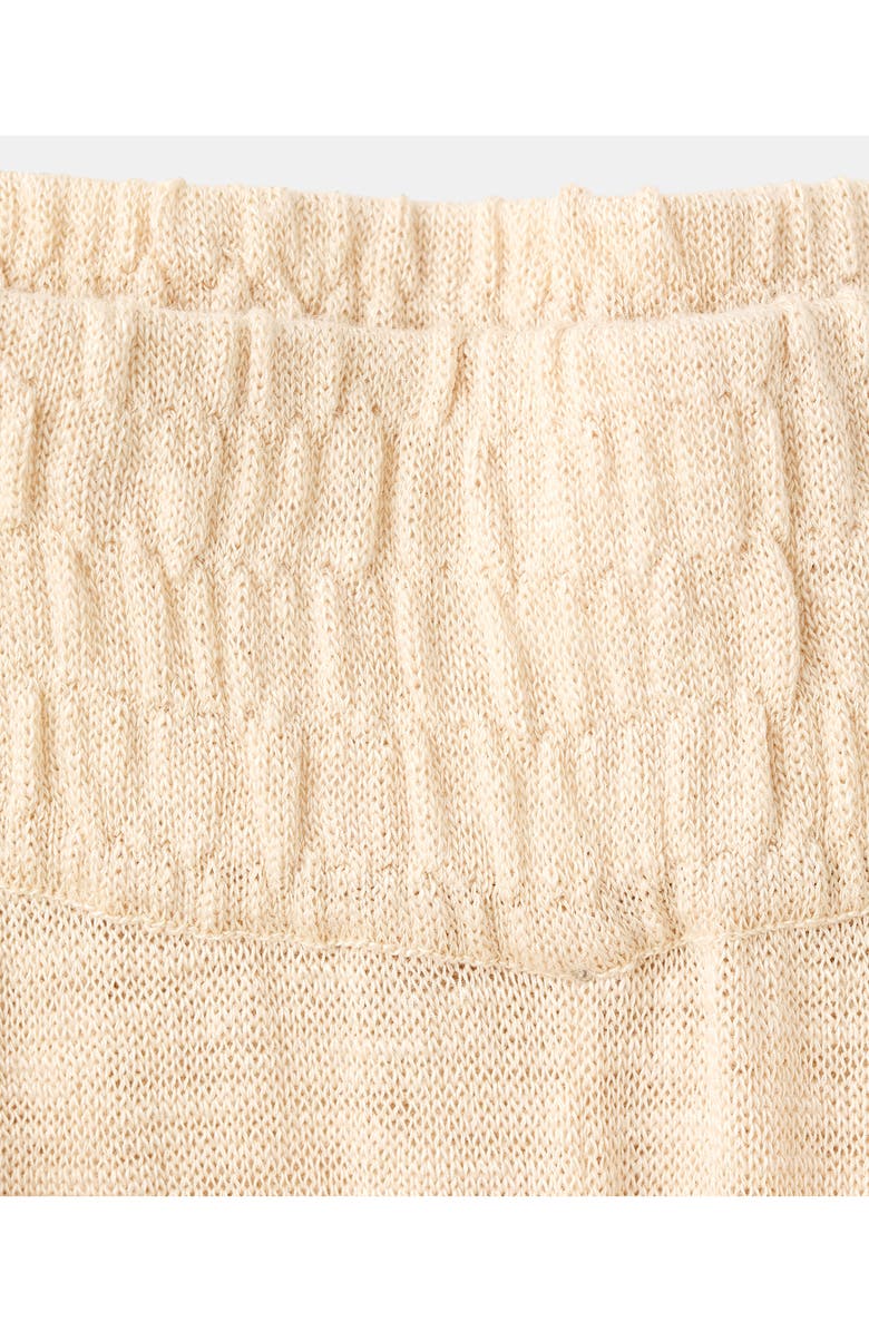 MANGO Wide Leg Knit Pants with Knotted Sash, Alternate, color, Ecru