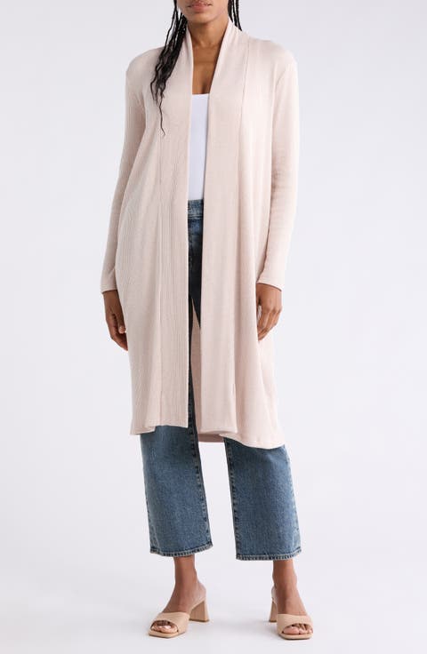 Ribbed Longline Cardigan