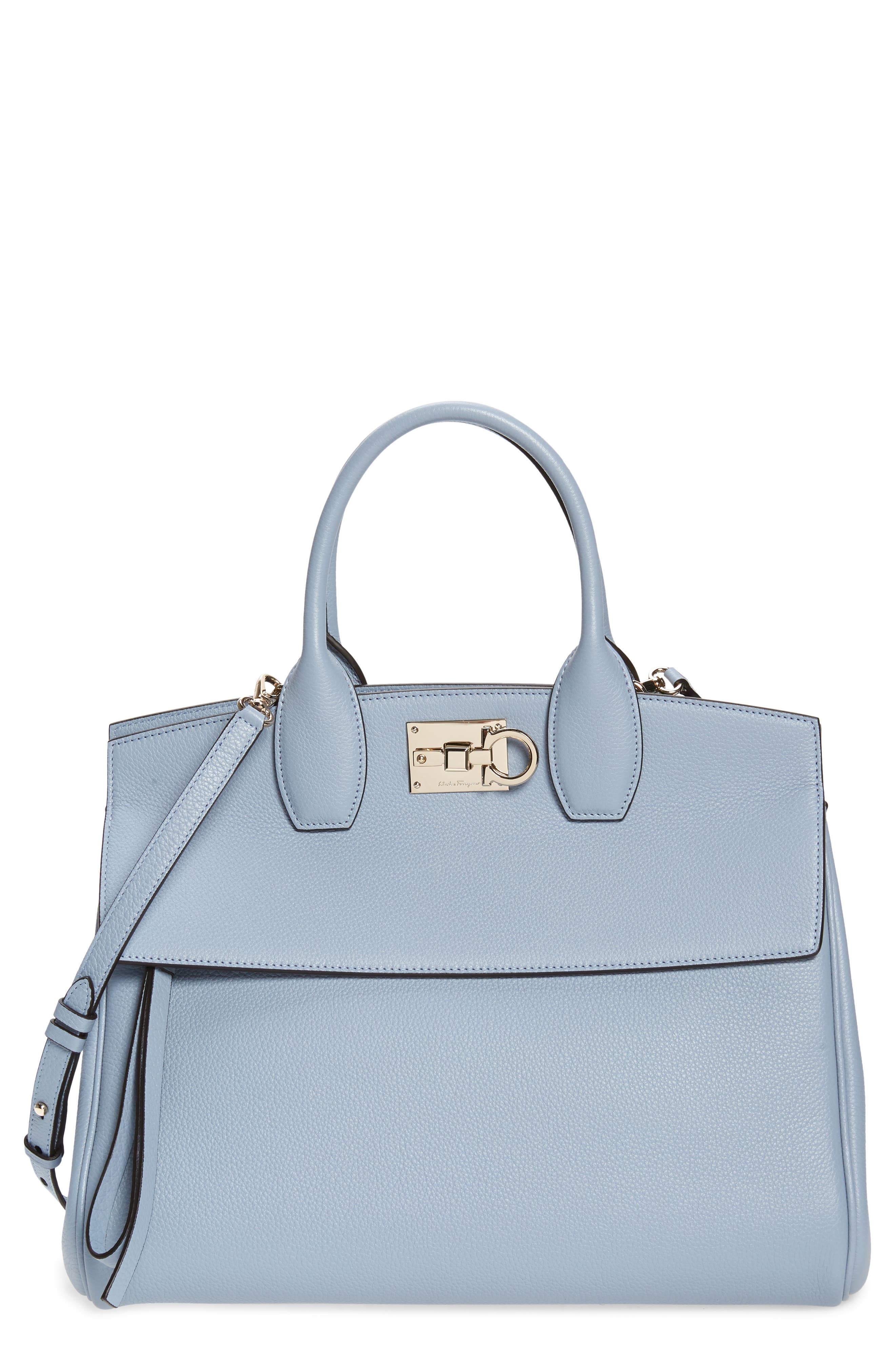 FERRAGAMO Salvatore Ferragamo The Studio Leather Top Handle Bag, Main, color, 