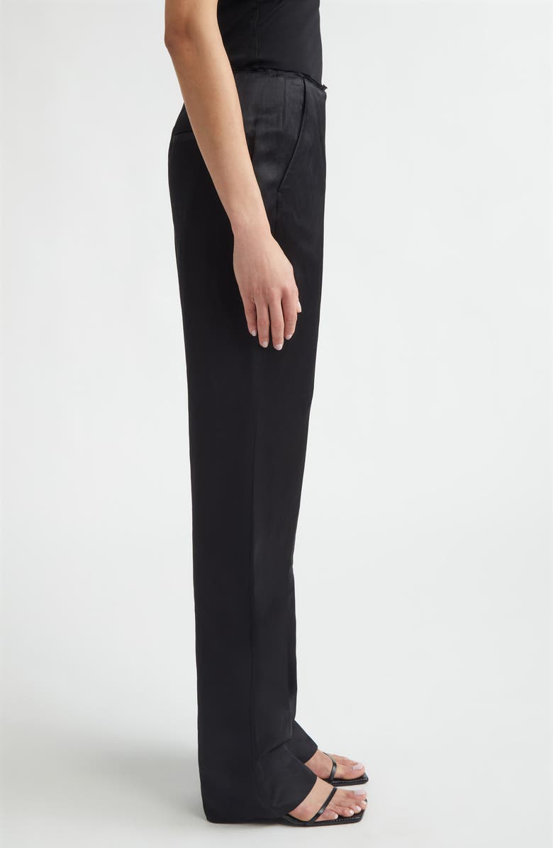TOTEME Easy Raw Edge Straight Leg Pants, Alternate, color, Black