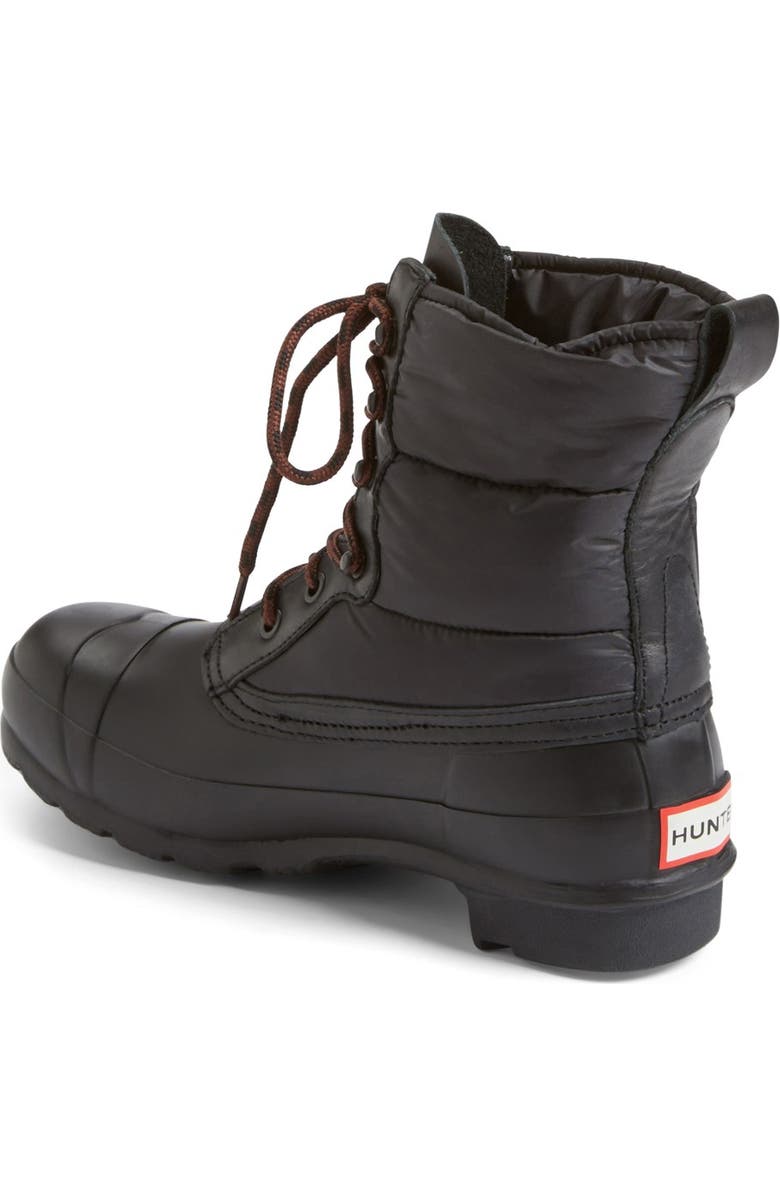 Hunter 'Original Short' Quilted Lace-Up Boot, Alternate, color,