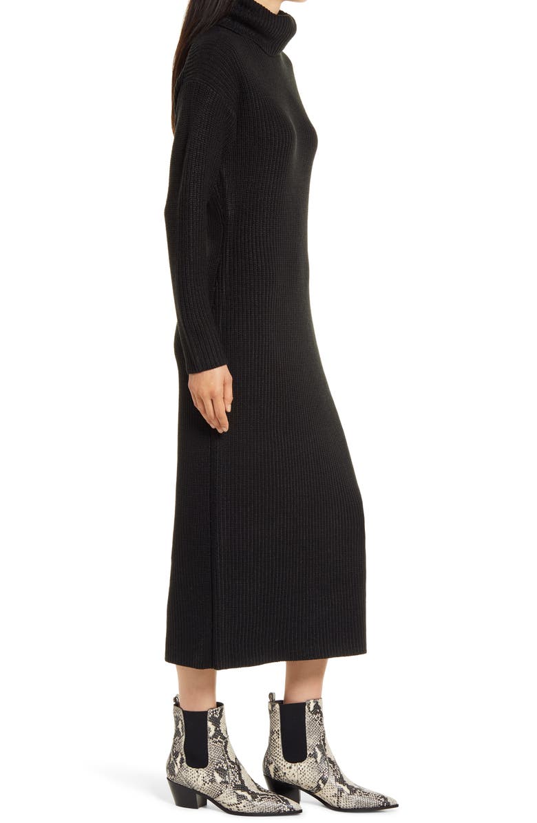 Charles Henry Long Sleeve Turtleneck Sweater Dress, Alternate, color,