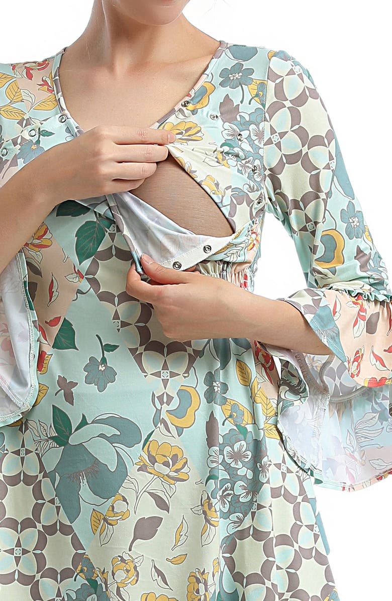 Kimi and Kai Sue Maternity/Nursing Tunic, Alternate, color, Multicolored