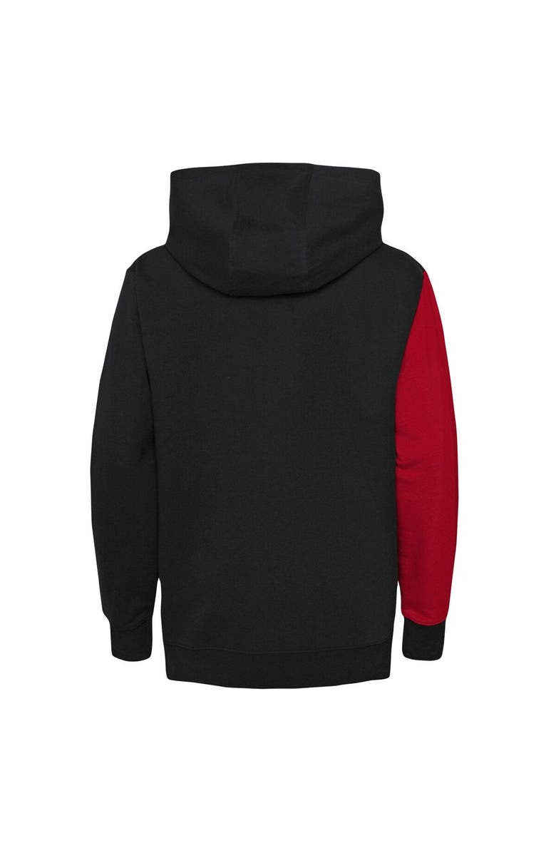 Outerstuff Preschool Red/Black Chicago Bulls Unrivaled Split Pullover Hoodie, Alternate, color,