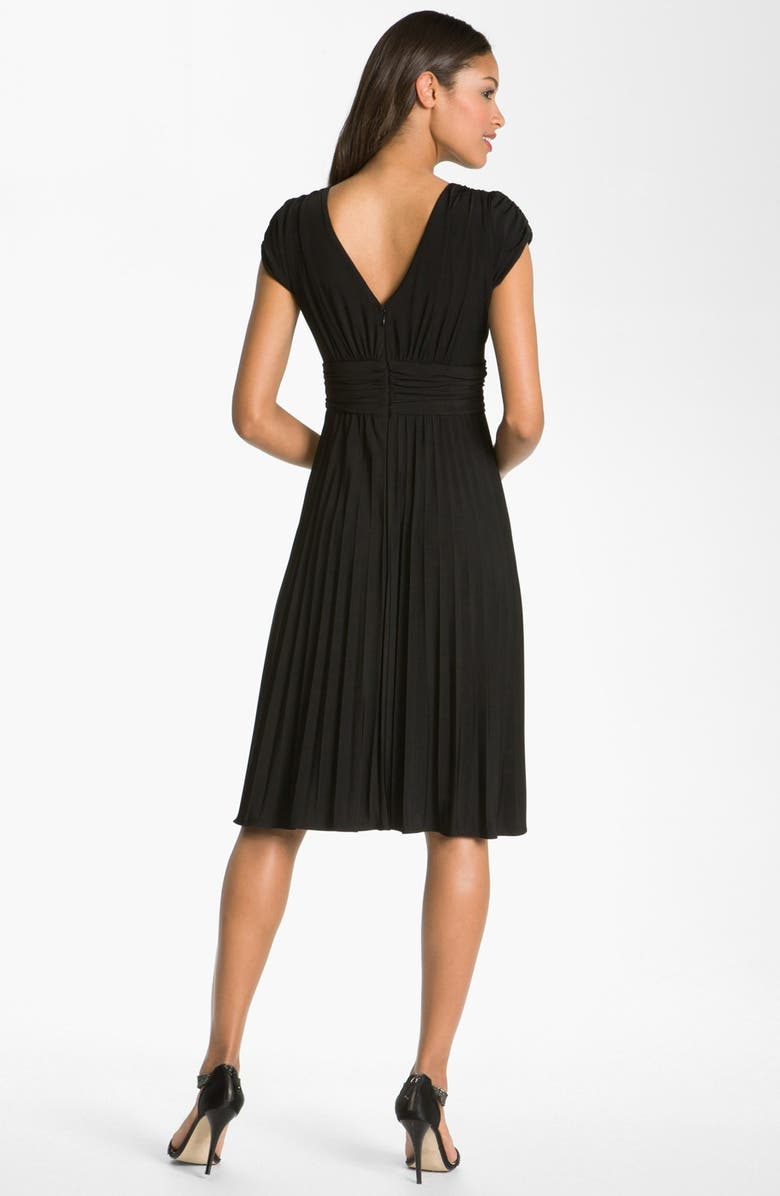 Maggy London 'Sunburst' Pleated Jersey Fit & Flare Dress, Alternate, color, 