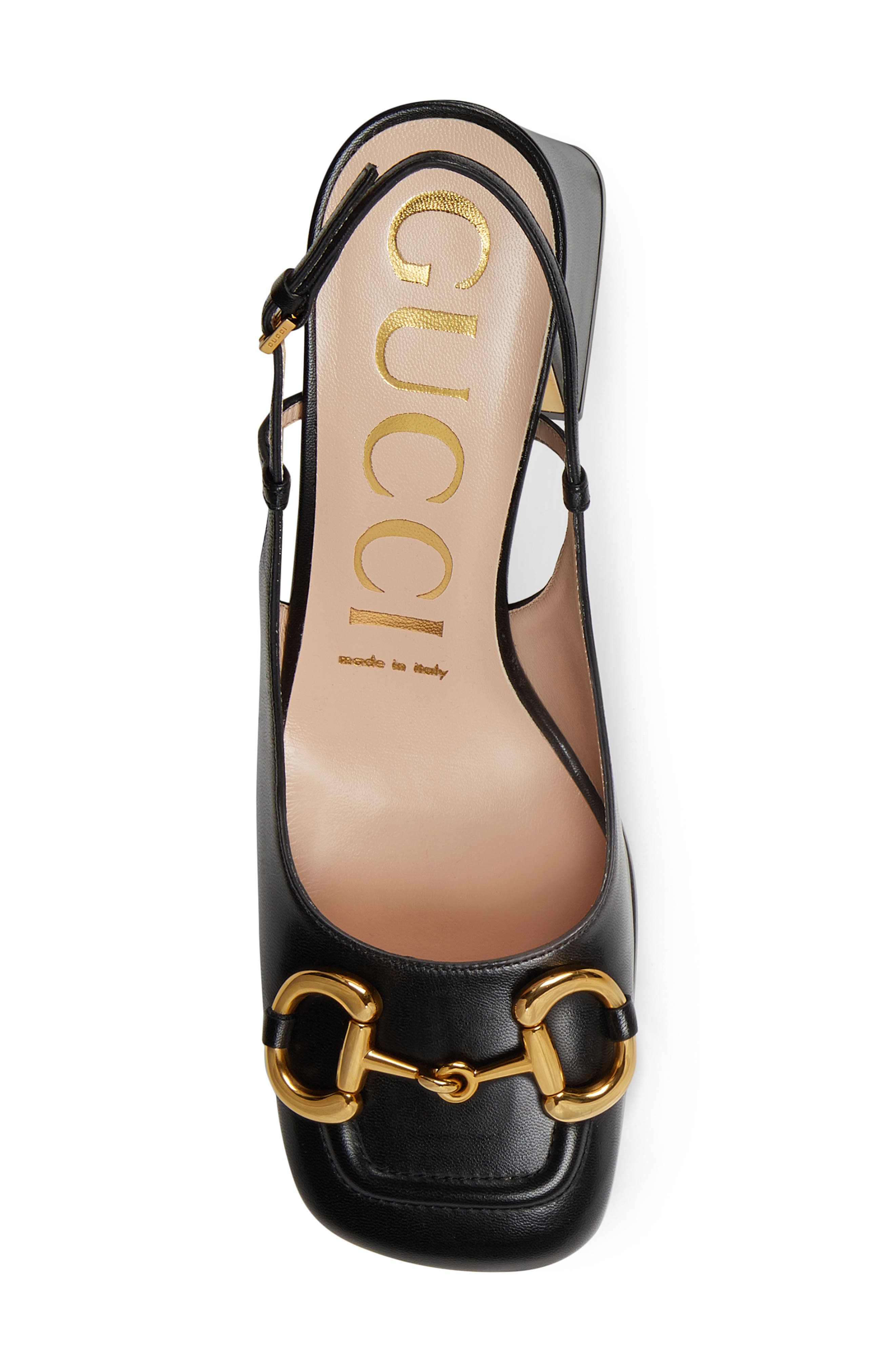 Gucci Baby Horsebit Slingback Pump, Alternate, color, 