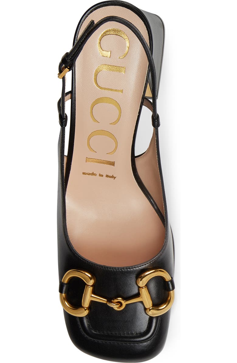 Gucci Baby Horsebit Slingback Pump, Alternate, color,