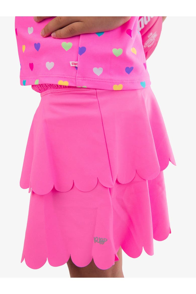 UPF50+ Active Tiered Flare Skort, Alternate, color, Neon Pink