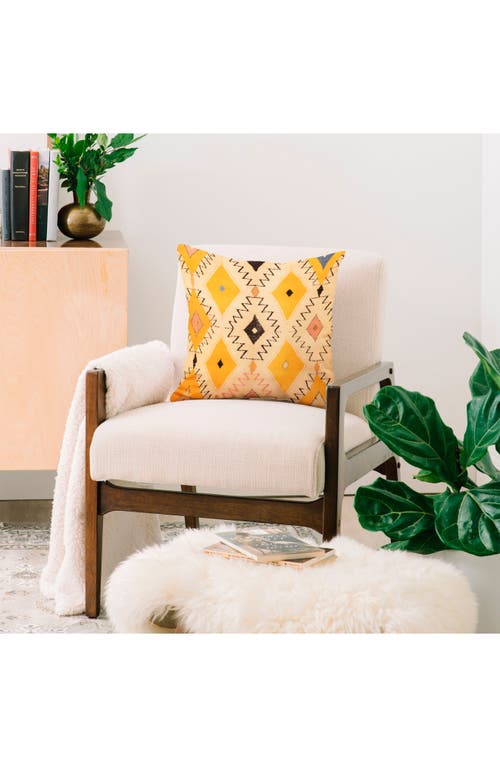 Deny Designs Moroccan Berber Accent Pillow In Yellow/black