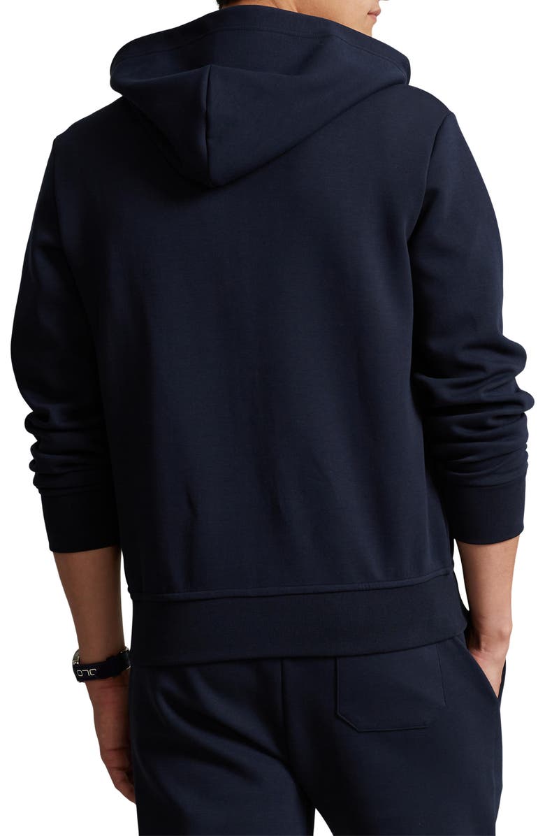 Polo Ralph Lauren Double Knit Zip-Up Hoodie, Alternate, color, Aviator Navy