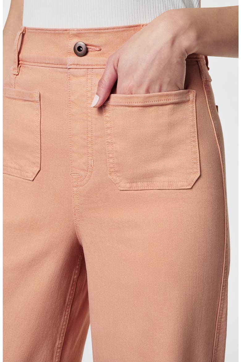 Garment Dyed Patch Pocket Crop Wide Leg Pants, Alternate, color, PALE ROSE