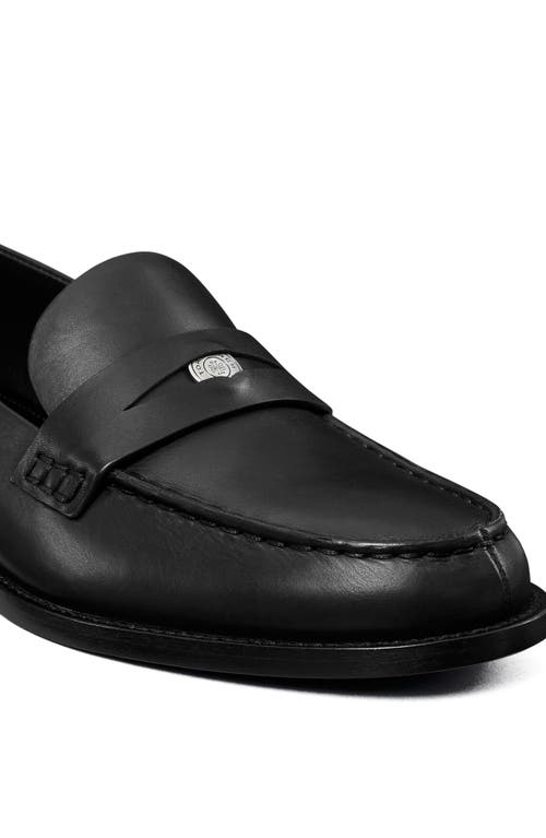 Tory Burch Classic Leather Penny Loafers In Black