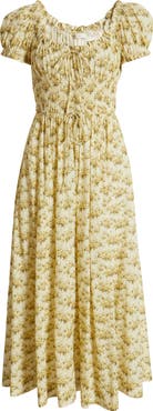 DÔEN Ashlynn Floral Organic Cotton Voile Midi Dress