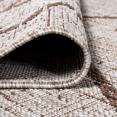 Jonathan Y Carwa  Diamond Trellis Indoor/outdoor Area Rug In Beige/brown