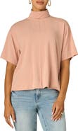 Wit & Wisdom Boxy Elbow Sleeve Turtleneck Top