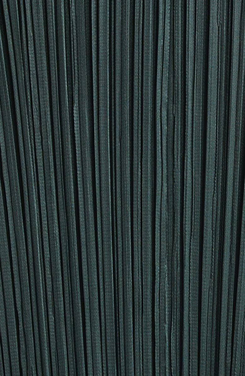 Pleats Please Issey Miyake Monthly Colors December Pleated Coat, Alternate, color, Forest Green