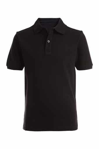 Nautica Short Sleeve Double Pique Polo Uniform Shirt