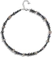 Awe Inspired Spellbound Sterling Silver Pearl & Quartz Necklace