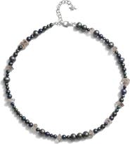 Awe Inspired Spellbound Sterling Silver Pearl & Quartz Necklace