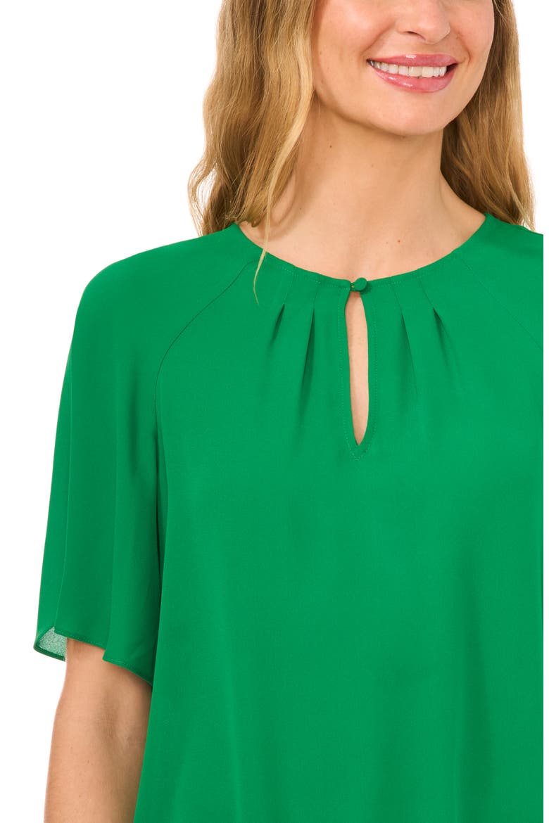 Ruffle Sleeve Top, Alternate, color, GREEN
