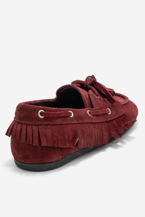 Forever & Always Shoes Fenora Leather Tassel Loafer In Burgundy