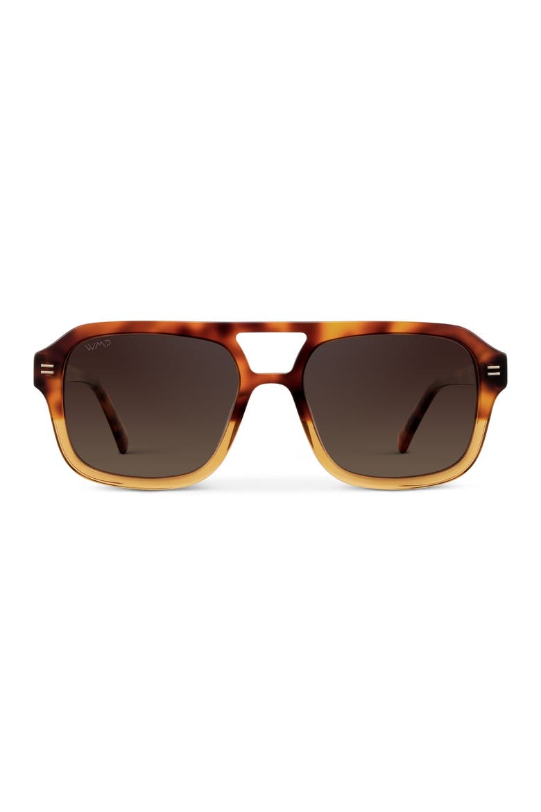 Sydney - 54mm Aviator Polarized Sunglasses, Main, color, Sunset Tortoise