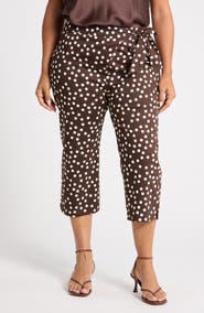 Renee C Sash Waist Capri Pants