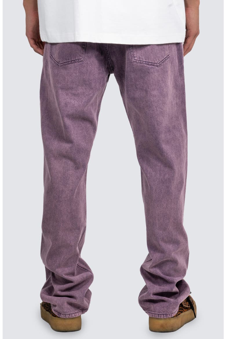 Acid Wash Straight Leg Jeans, Alternate, color, PURPLE