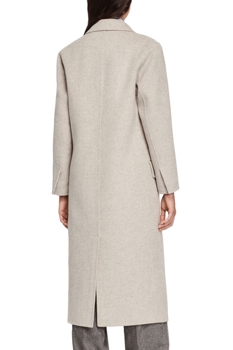 Mystere Double Breasted Wool Coat, Alternate, color, LIGHT GREY