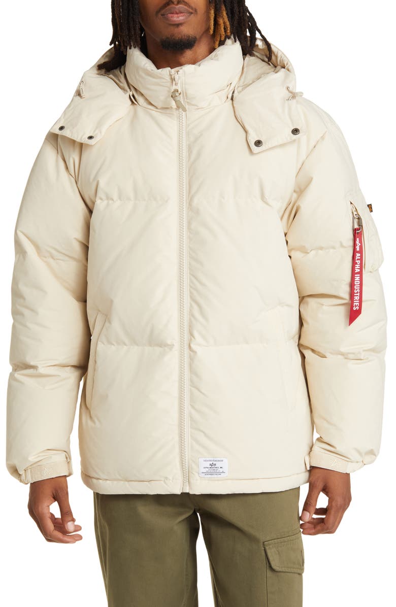 Alpha Industries Puffer Parka, Alternate, color, Limestone