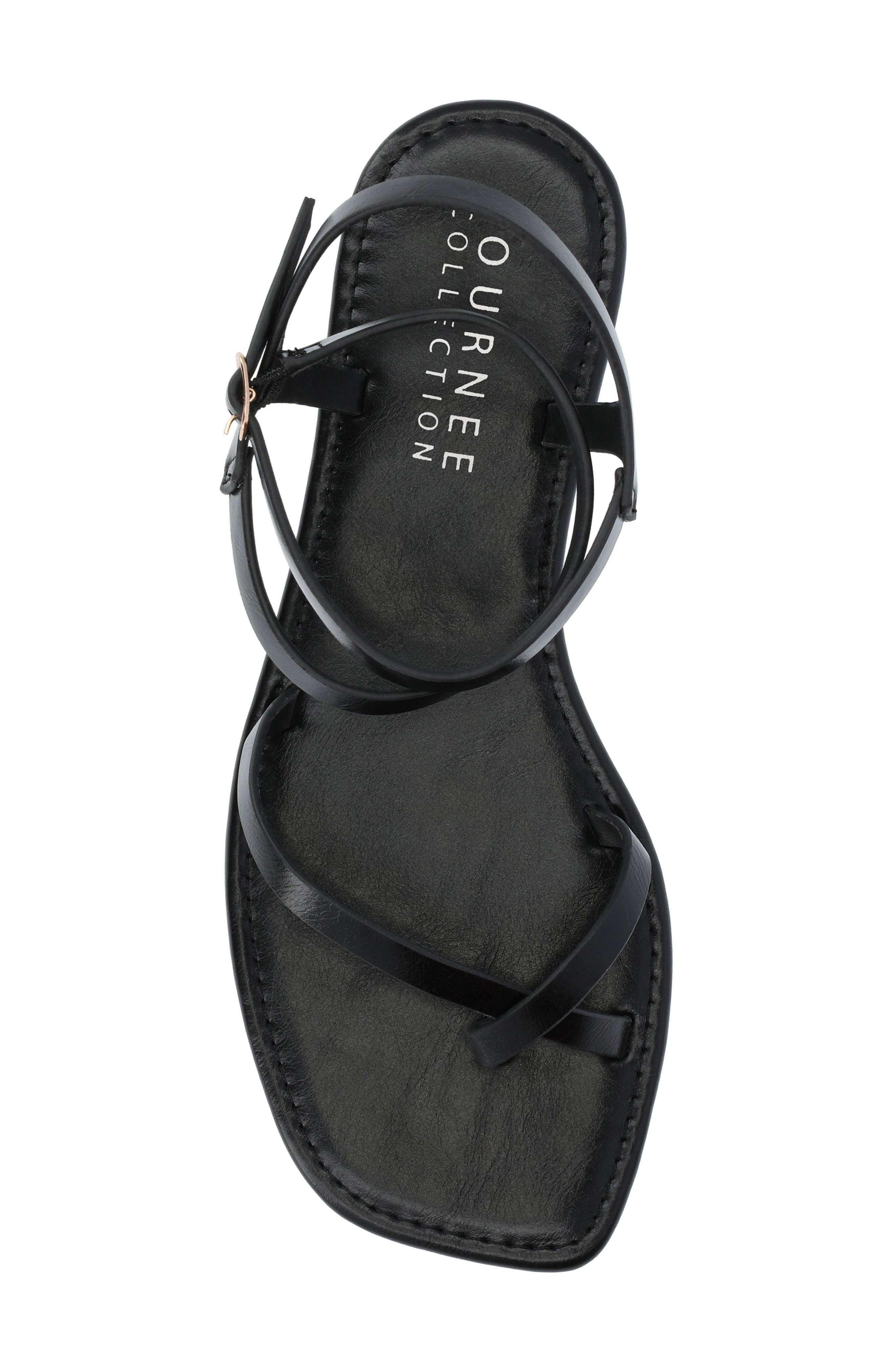 Journee Collection Charra Sandal, Alternate, color, Black