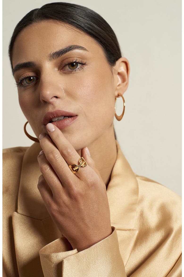 DC Stirrup Ring, Alternate, color, Gold